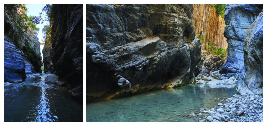 imposanter Wanderweg durch eine Schlucht in Italien