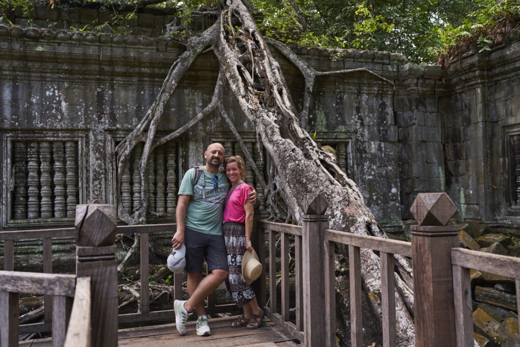 beeindruckende schöne Stelle für ein Pärchen Bild im Tempel Prasat Beng Mealea in Angkor Wat