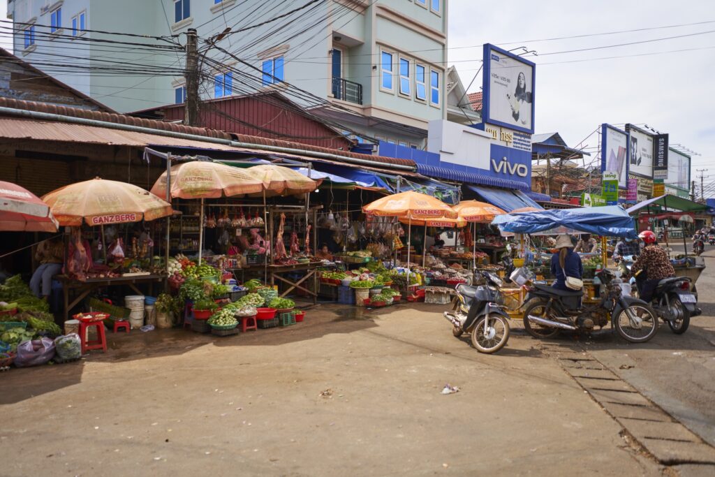 der Marktplatz in Sen Monorom, Mondulkiri Project