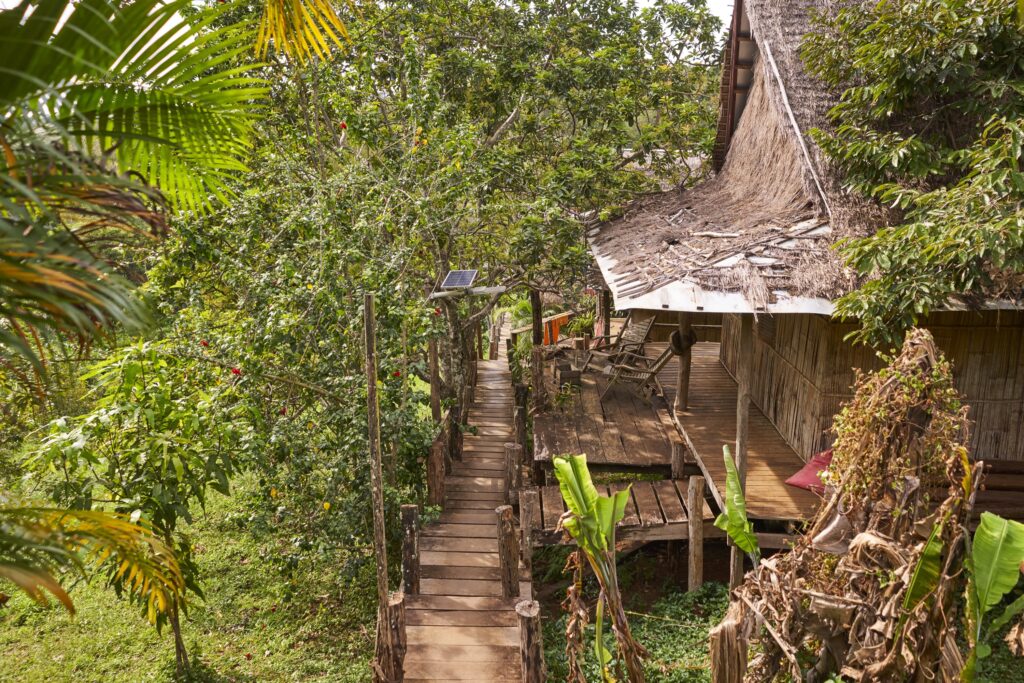 eine Hütte in der Tree Lodge in Mondulkiri Senmonorom